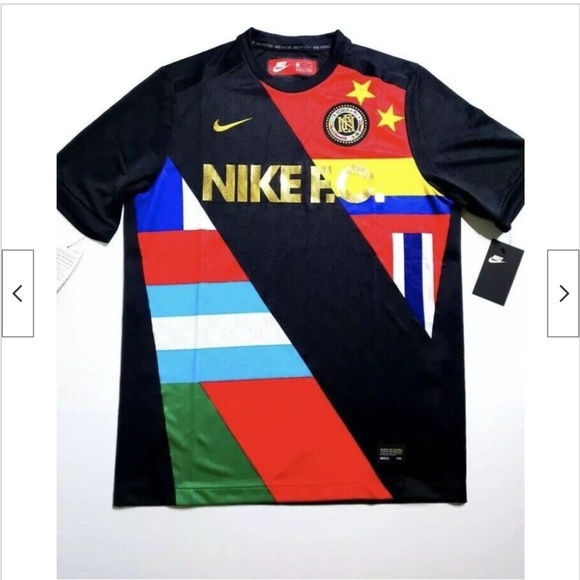 Nike F.C. 2018 World Cup Training Soccer Jersey Shirt Black Red Size Large - Picture 5 of 5